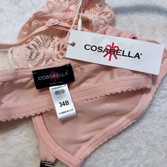 Cosabella NWT Front Close Baby Pink Bra Women 34B - Picture 9 of 10